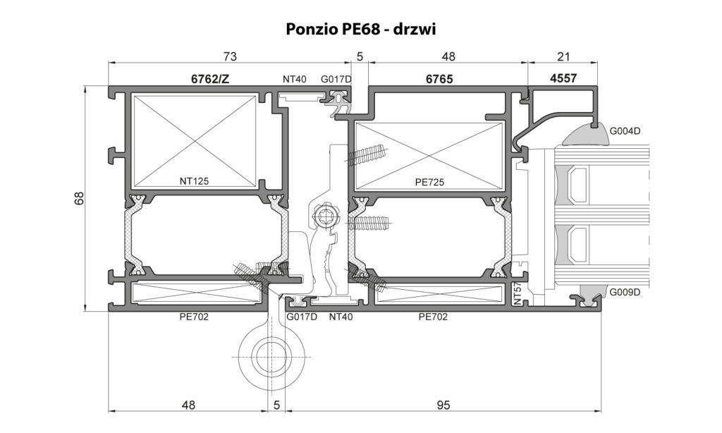 PONZIO PE68 DURVJU RASEJUMS