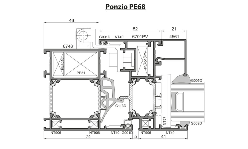 Ponzio PE68 logu rasejums