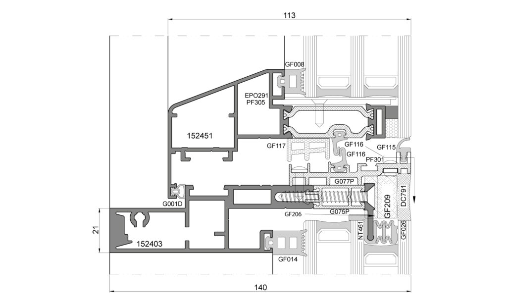 Ponzio PF152IW 140 fasades rasejums
